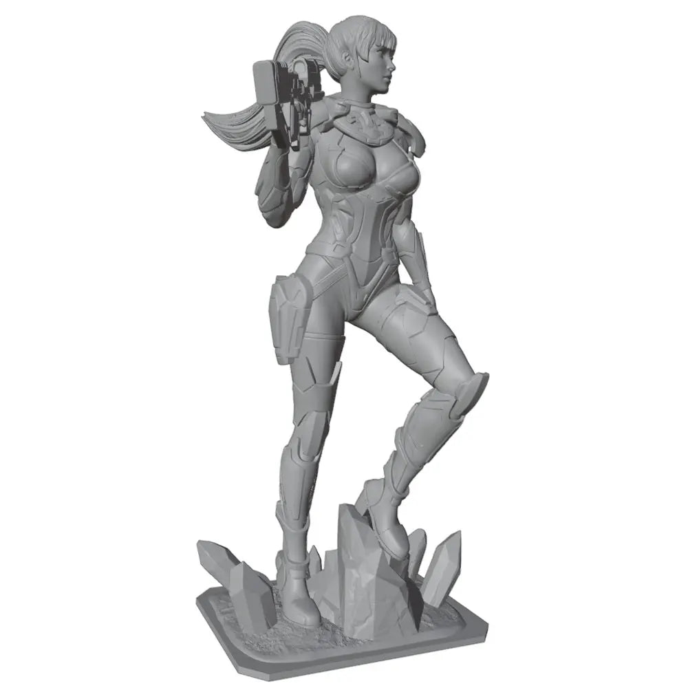 1/24 Armed Warrior, Resin Model Figure Kit, Fantasy Theme, Unassembled and Unpainted