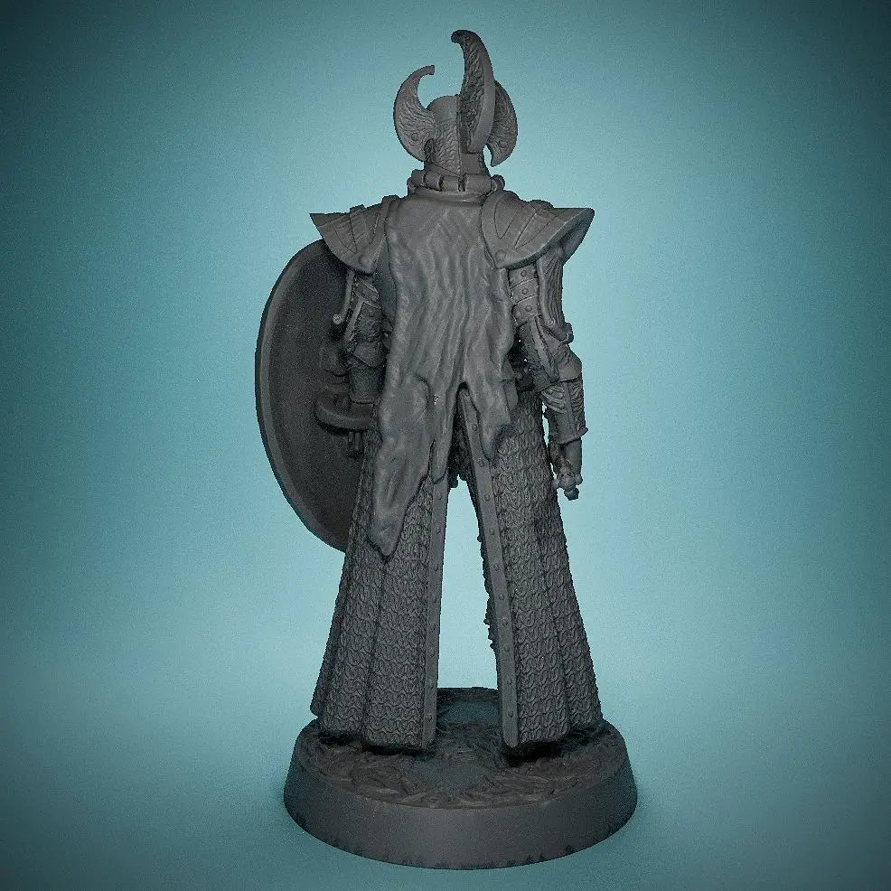 70mm Medieval Fantasy Knight Warrior, Resin Model Figure Kit, Unassembled and Unpainted