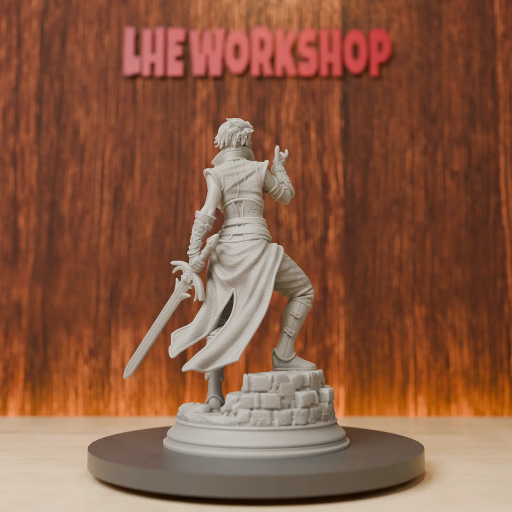 75mm Elf Female Hexblade, Resin Model Figure Kit, Fantasy Theme, Unassembled and Unpainted