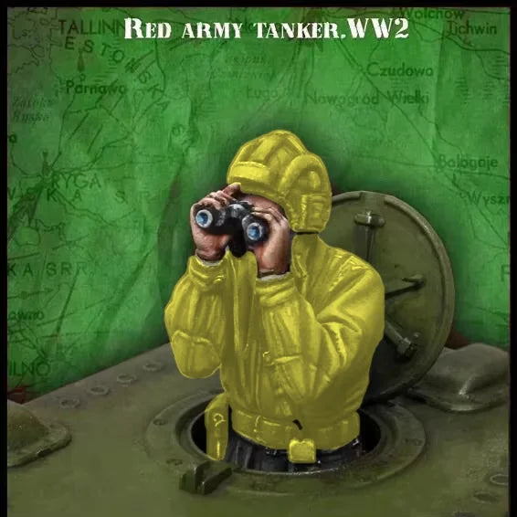 1/35 Cold War Red Army Tanker with Binoculars, Resin Model Figure Kit, Unassembled and Unpainted