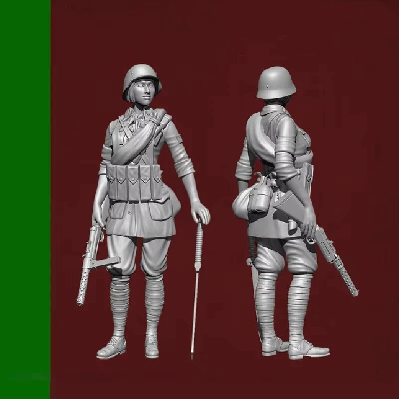 1/35 WWI National Army Soldiers, 2 Figures, Resin Model Figure Kit, Unassembled and Unpainted