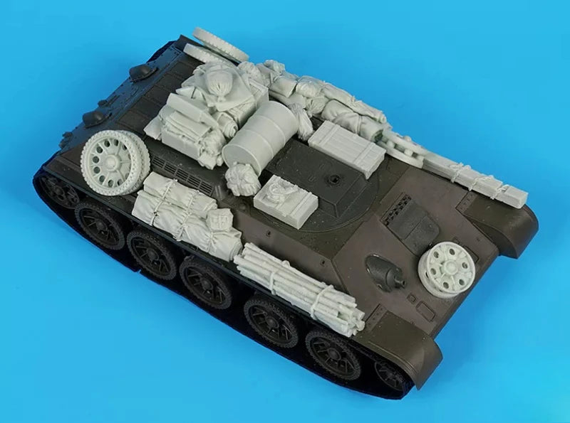 1/35 WWII Soviet T-34T Tank Recovery Vehicle, Resin Model Vehicle Kit, Unassembled and Unpainted