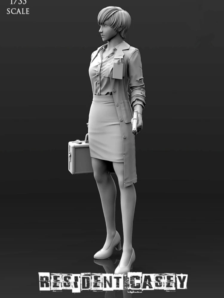 1/35 Modern Tactical Female Gunman, Resin Model Figure Kit, Fantasy Theme, Unassembled and Unpainted