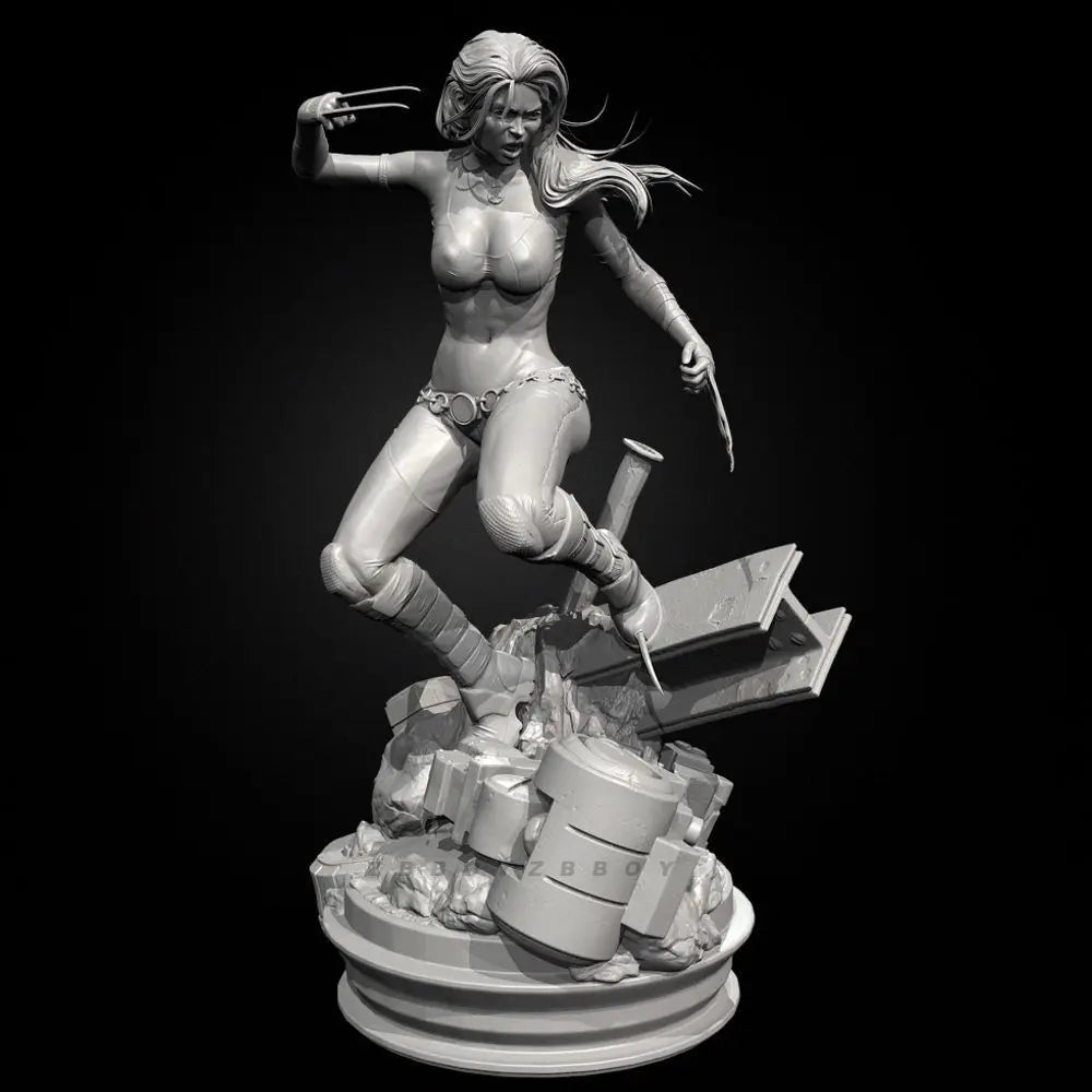 50mm Warrior Woman with Dual Daggers, Resin Model Figure Kit, Fantasy Theme, Unassembled and Unpainted