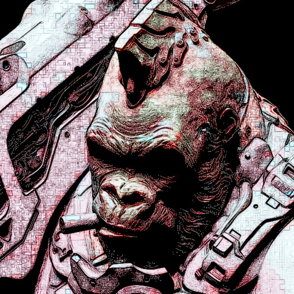 1/10 Gorilla Warrior, Resin Model Bust Kit, Sci-Fi Theme, Unassembled and Unpainted