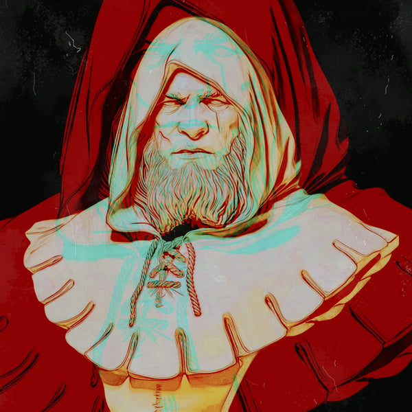 1/10 Medieval Elderly Wizard, Resin Model Bust Kit, Unassembled and Unpainted