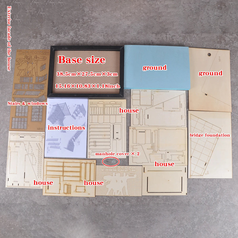 1/35 Cold War Soviet Military Base, Resin Model Diorama Kit, Unassembled and Unpainted