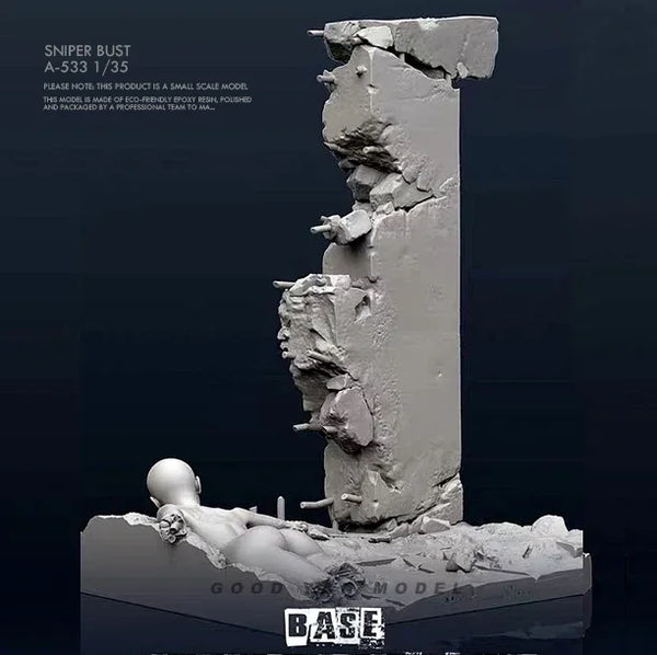 1/35 Modern Rubble Platform, Resin Model Terrain Kit, Unpainted