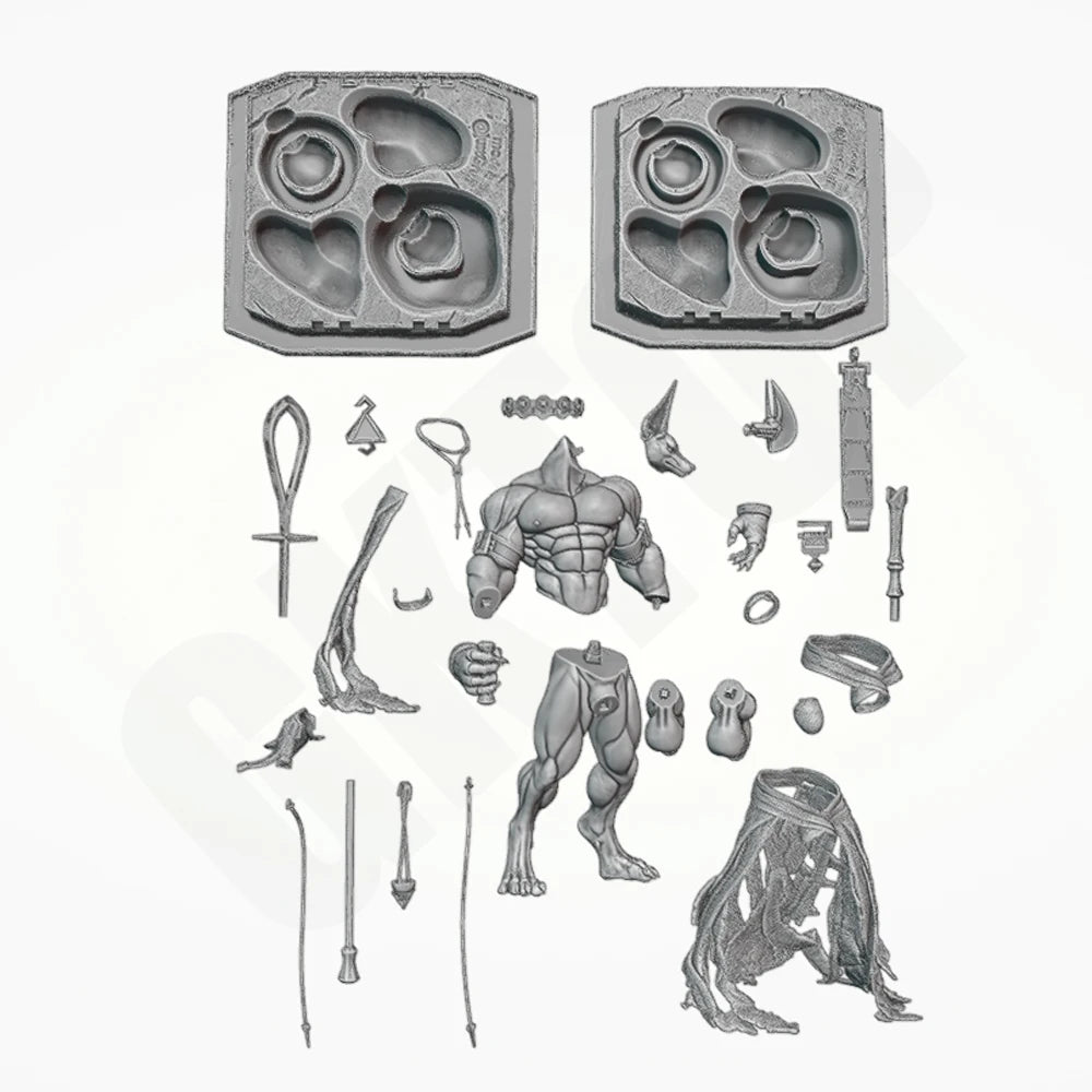 1/24 Anubis Warrior, Resin Model Figure Kit, Mythology Theme, Unassembled and Unpainted