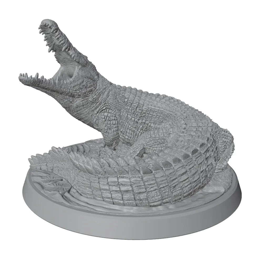 Crocodile with Open Mouth, Resin Model Creature Kit, Wildlife Theme, Unassembled and Unpainted