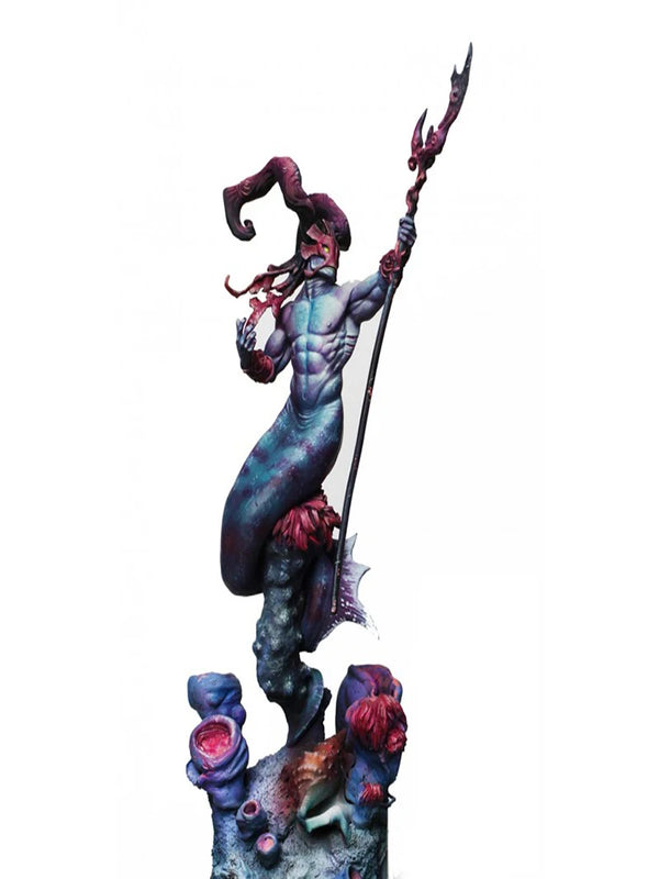 120mm Horned Demon Warrior, Resin Model Figure Kit, Fantasy Theme, Unassembled and Unpainted