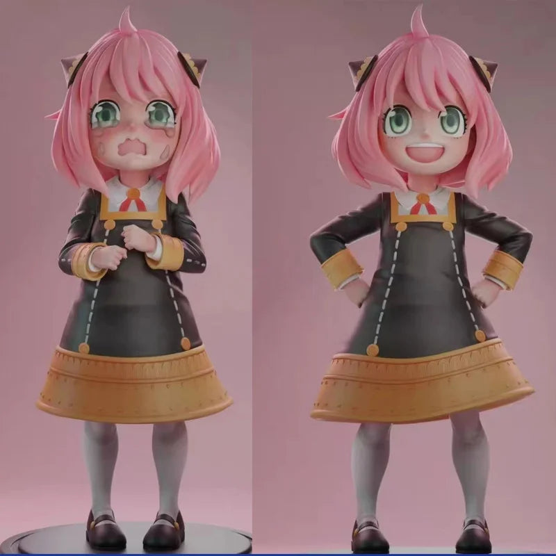 100mm Anya Forger-Style Kawaii Girl, Resin Model Figure Kit, Anime Theme, Unassembled and Unpainted