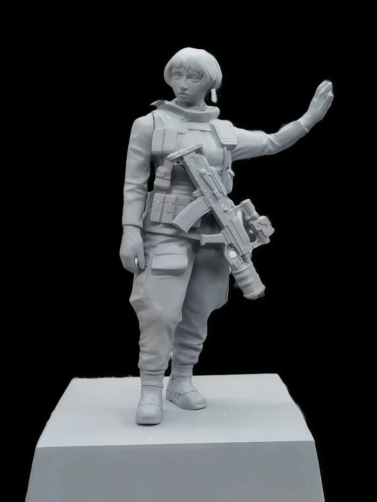 1/20 Modern Female Military Officer, Resin Model Figure Kit, Unassembled and Unpainted