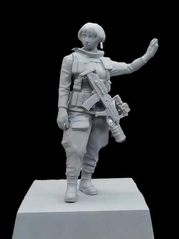 1/20 Modern Female Military Officer, Resin Model Figure Kit, Unassembled and Unpainted