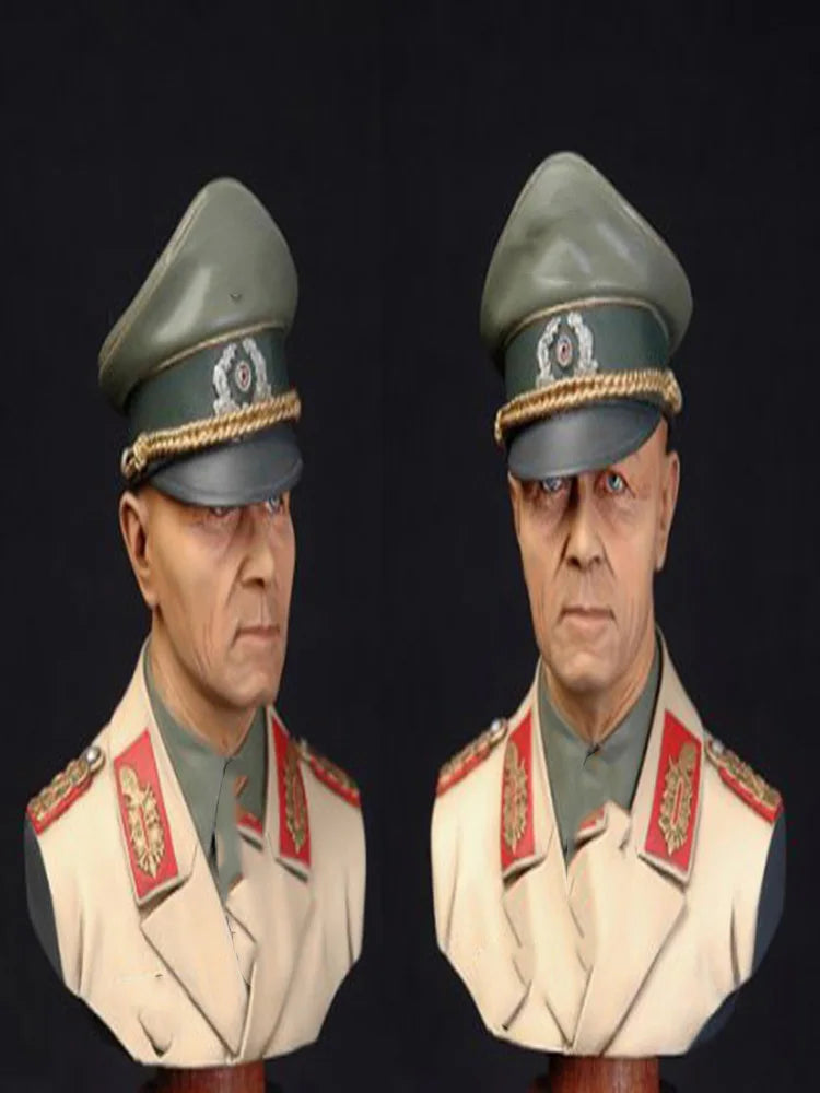 1/9 WWII German Field Marshal, 2 Figures, Resin Model Bust Kit, Unassembled and Unpainted