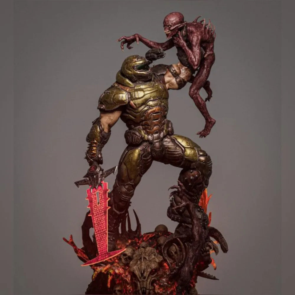180mm Dark Fantasy Demonic Warrior, Resin Model Figure Kit, Fantasy Theme, Unassembled and Unpainted