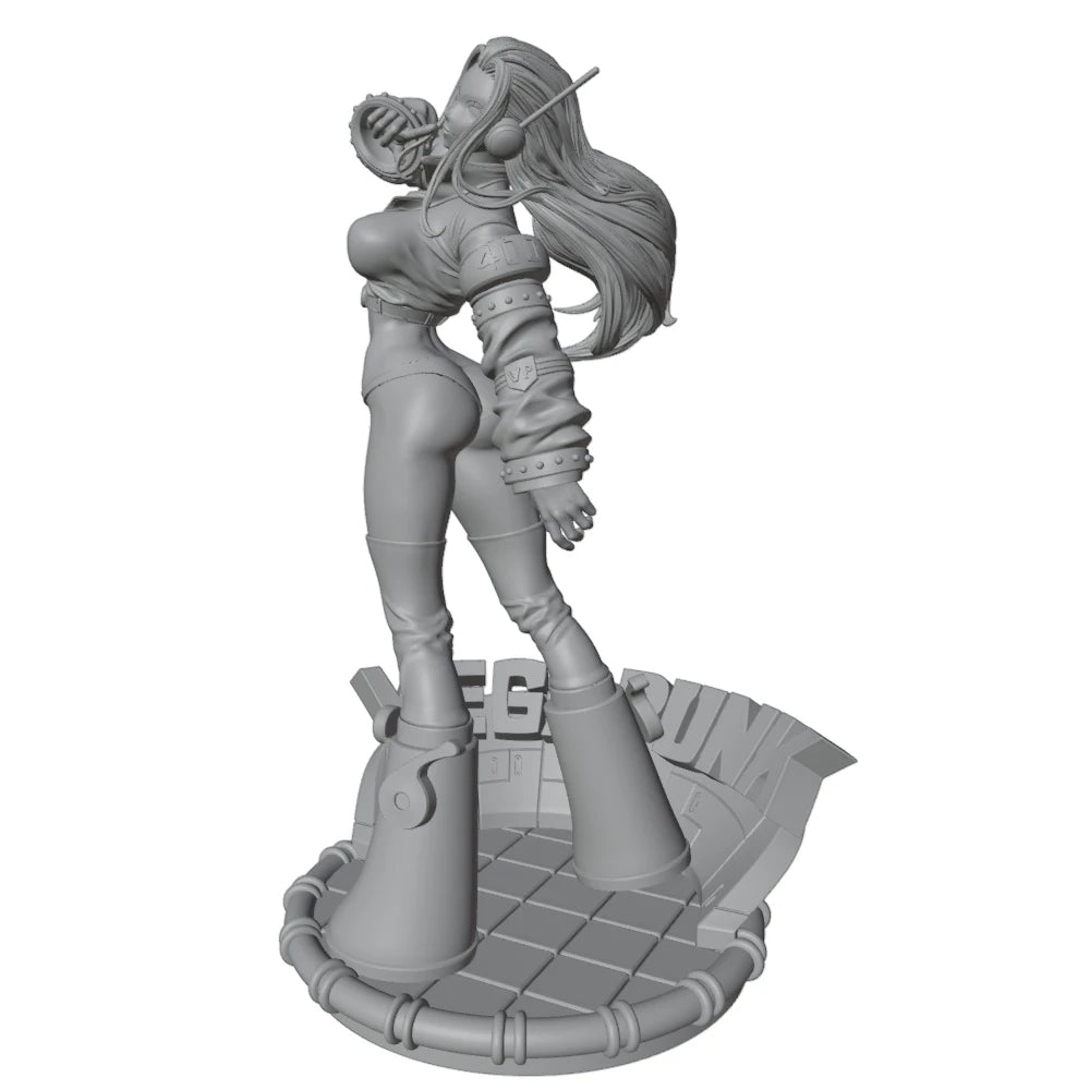75mm Anime Character, Resin Model Figure Kit, Anime Theme, Unassembled and Unpainted