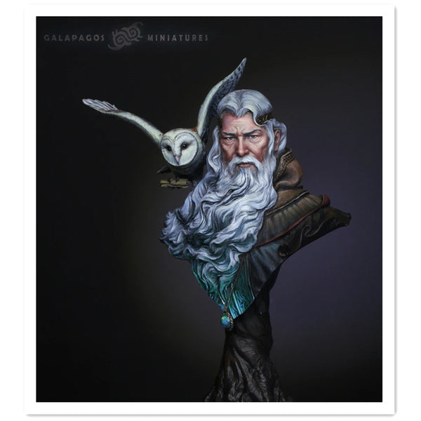 1/10 Wizard Sorcerer, Resin Model Bust Kit, Fantasy Theme, Unassembled and Unpainted