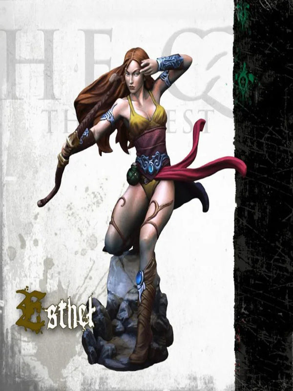 1/24 Female Rogue with Whip, Resin Model Figure Kit, Fantasy Theme, Unassembled and Unpainted