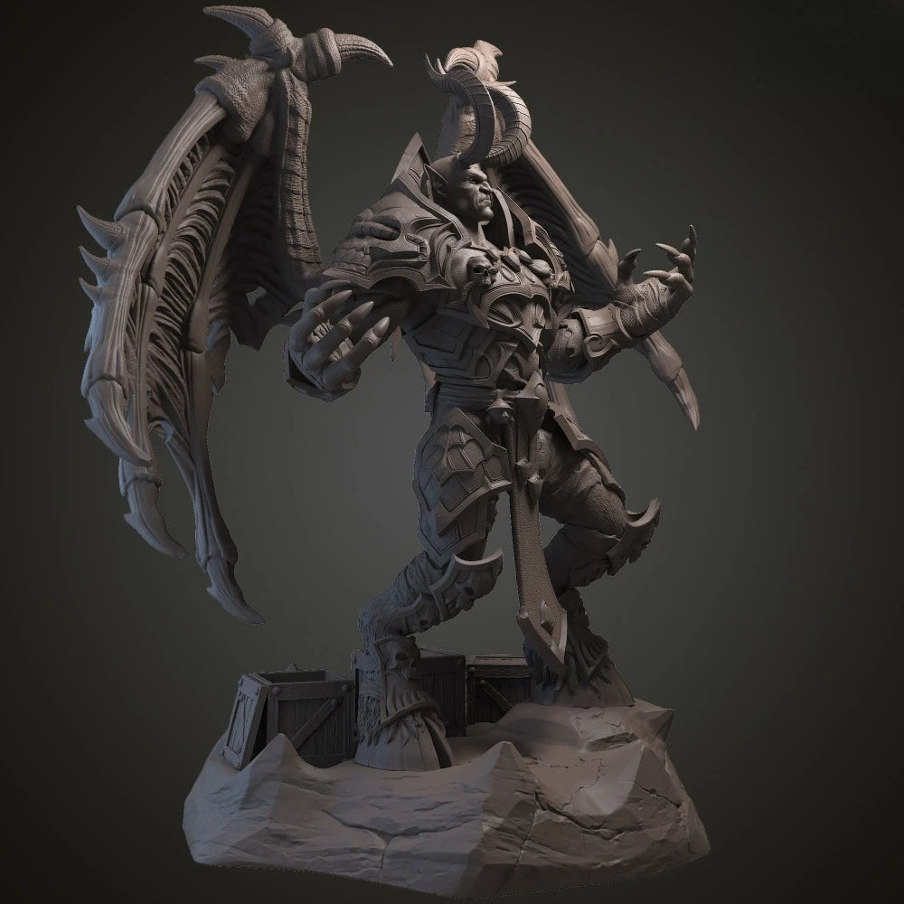 75mm Demon, Resin Model Figure Kit, Fantasy Theme, Unassembled and Unpainted