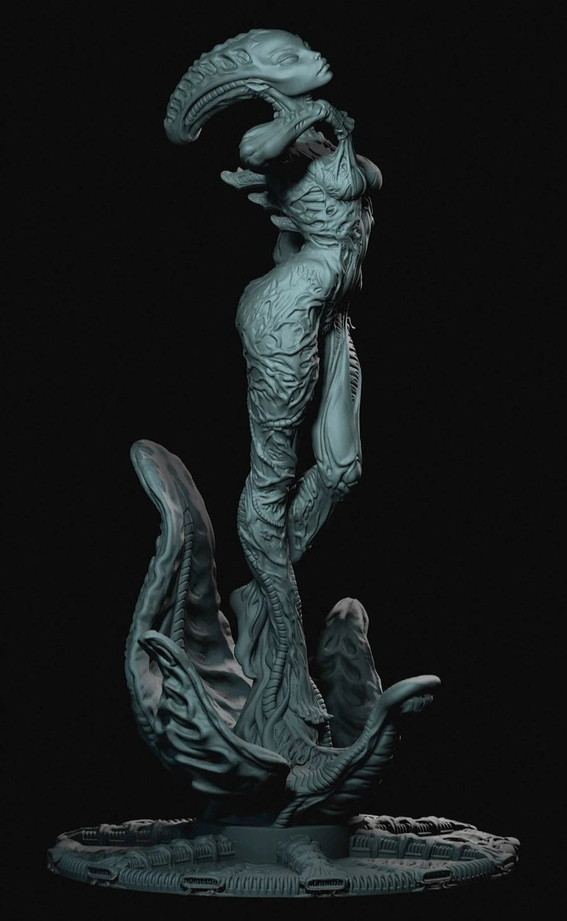 75mm The Awakening of the Biomachine, Resin Model Figure Kit, Sci-Fi Theme, Unassembled and Unpainted