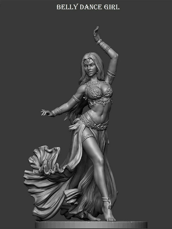 68mm Ancient Belly Dancer, Resin Model Figure Kit, Unassembled and Unpainted