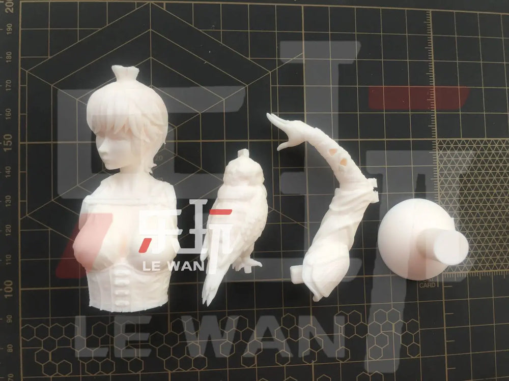Girl with Owl, Resin Model Figure Kit, Anime Theme, Unassembled and Unpainted