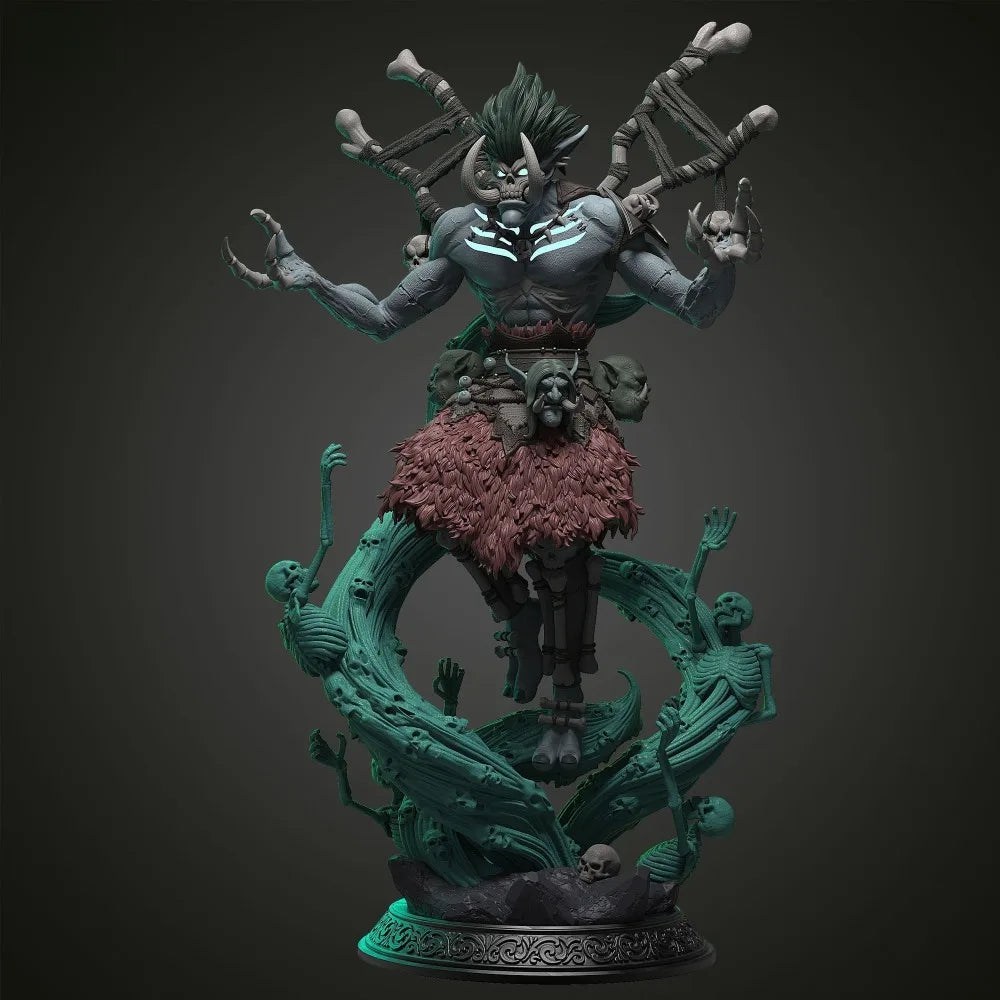 150mm Troll Tribe Death Loa, Resin Model Figure Kit, Fantasy Theme, Unassembled and Unpainted