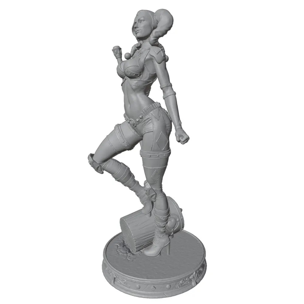 1/24 Female Warrior with Baseball Bat, Resin Model Figure Kit, Fantasy Theme, Unassembled and Unpainted