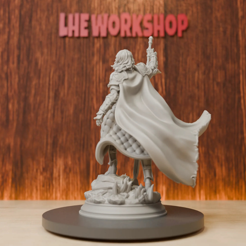 75mm Medieval Female Greatsword Warrior, Resin Model Figure Kit, Unassembled and Unpainted