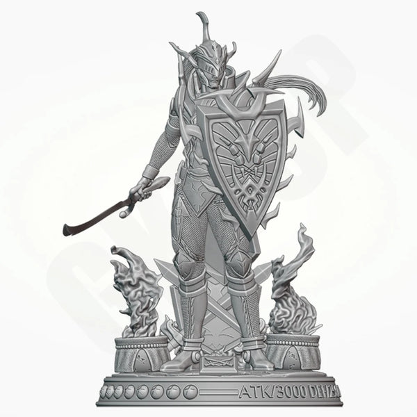 1/24 Horned Demon in Ornate Armor, Resin Model Figure Kit, Fantasy Theme, Unassembled and Unpainted