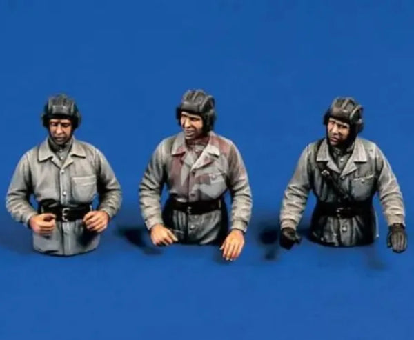 1/35 WWII Soviet Tank Soldiers, 6 Figures, Resin Model Bust Kit, Unassembled and Unpainted
