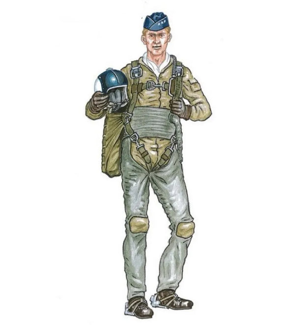 1/48 WWII Military Officer, Resin Model Figure Kit, Unassembled and Unpainted