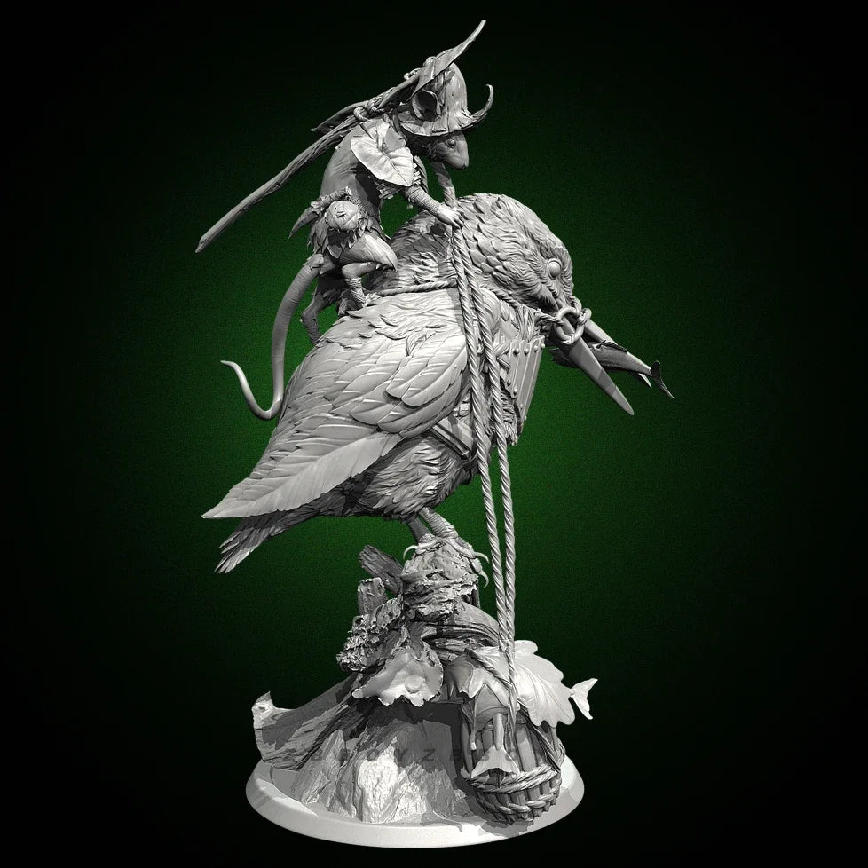 150mm Beast Warrior, Resin Model Figure Kit, Fantasy Theme, Unassembled and Unpainted