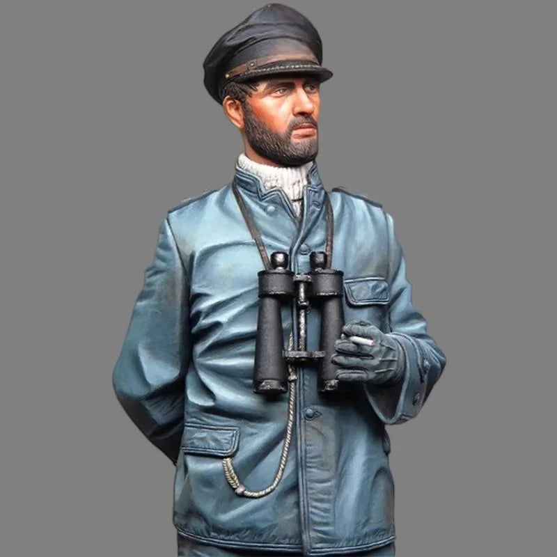 1/16 WWII German Luftwaffe Officer with Binoculars, Resin Model Figure Kit, Unassembled and Unpainted