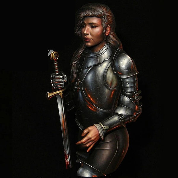 1/12 Medieval Female Knight Eleonora, Resin Model Bust Kit, Unassembled and Unpainted