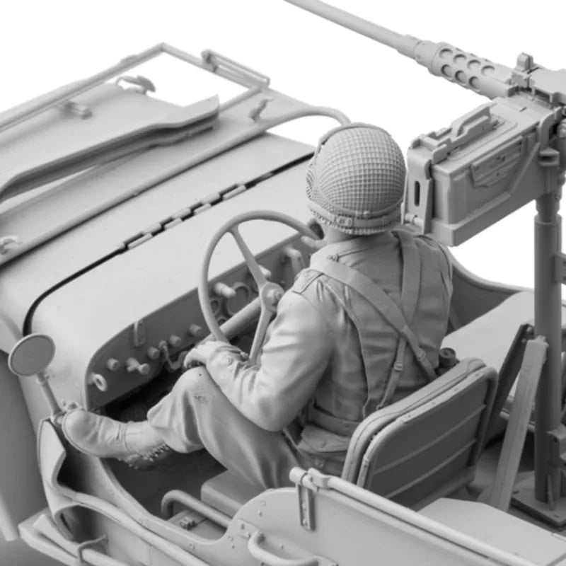 1/16 WWII US Army Truck Crew, 3 Figures, Resin Model Figure Kit, Unassembled and Unpainted