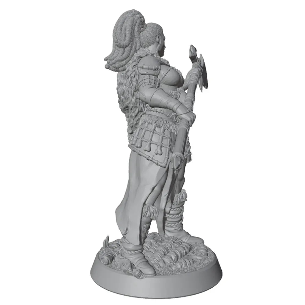 55mm Tribal Fantasy Warrior, Resin Model Figure Kit, Fantasy Theme, Unassembled and Unpainted