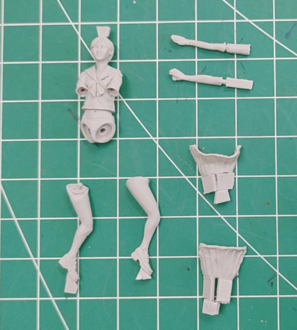 1/35 School Girl Seifuku, Resin Model Figure Kit, Anime Theme, Unassembled and Unpainted