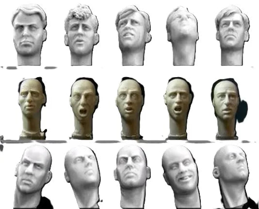 1/35 Soldier with Heads, 15 Figures, Resin Model Figure Kit, Military Theme, Unassembled and Unpainted