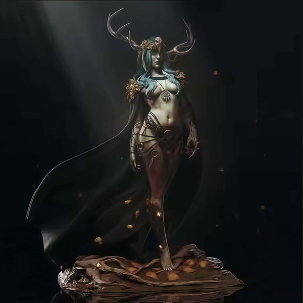 1/24 Demon Deer-Girl Satyr, Resin Model Figure Kit, Fantasy Theme, Unassembled and Unpainted
