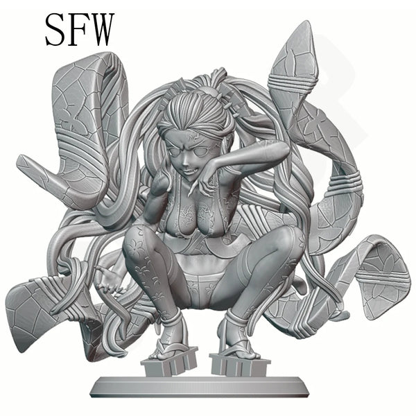 1/24 Japanese Dragon-Winged Beauty, Resin Model Figure Kit, Anime Theme, Unassembled and Unpainted