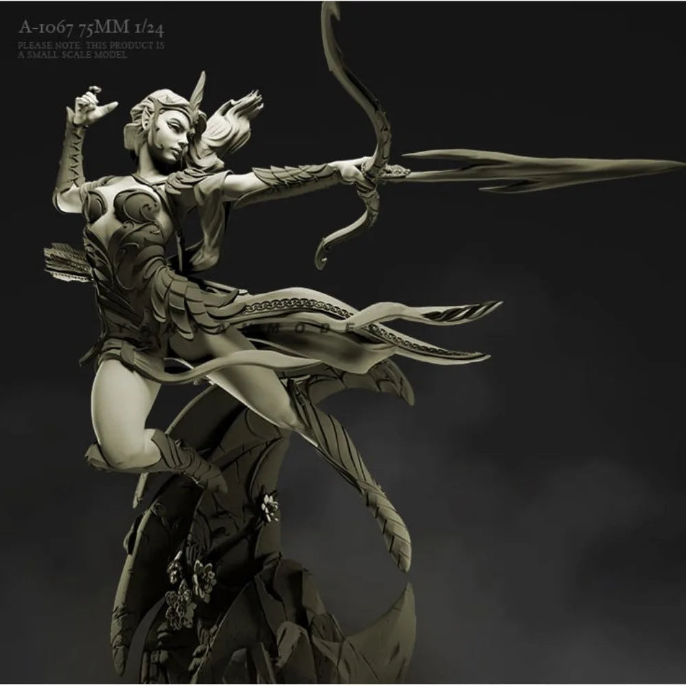 1/24 Archer Fairy, Resin Model Figure Kit, Fantasy Theme, Unassembled and Unpainted