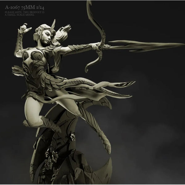 1/24 Archer Fairy, Resin Model Figure Kit, Fantasy Theme, Unassembled and Unpainted