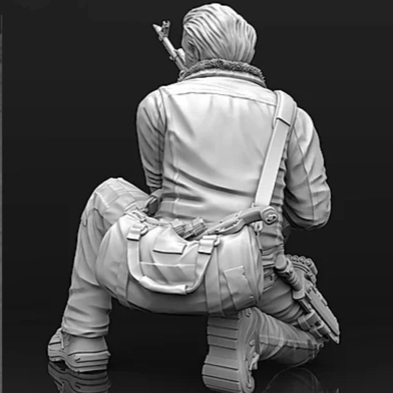 1/35 Modern Operator with Plate Carrier and Rifle, Resin Model Figure Kit, Unassembled and Unpainted