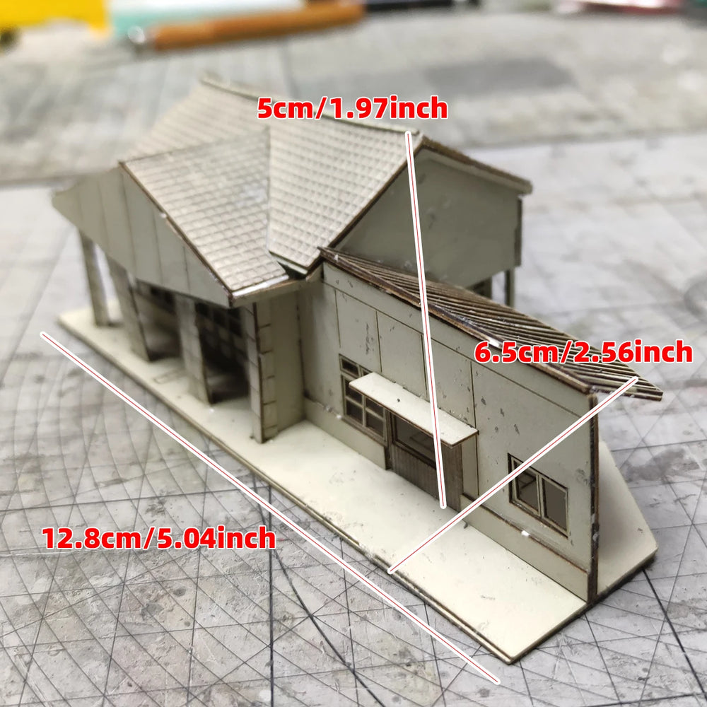 1/150 O Railway Station, Resin Model Diorama Kit, Historical Theme, Unassembled and Unpainted