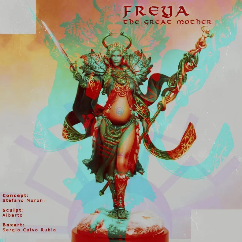 1/24 Freya Norse Goddess Warrior, Resin Model Figure Kit, Fantasy Theme, Unassembled and Unpainted