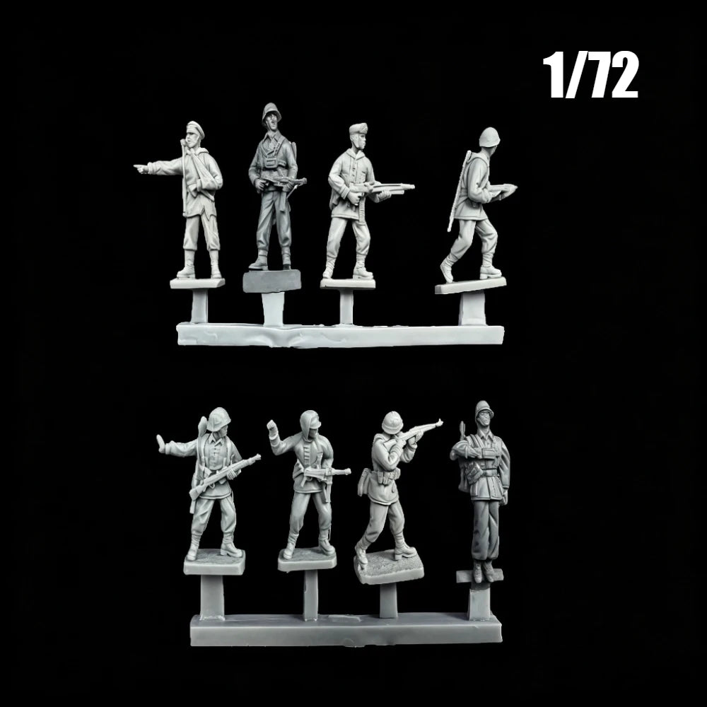 1/72 Cold War Alliance Team, 8 Figures, Resin Model Figure Kit, Unassembled and Unpainted