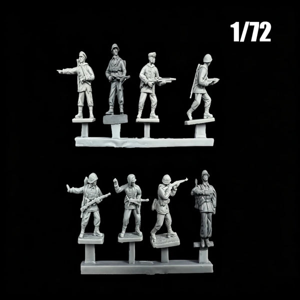 1/72 Cold War Alliance Team, 8 Figures, Resin Model Figure Kit, Unassembled and Unpainted