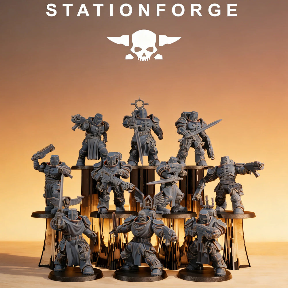 32mm Religious Zealots, 20 Figures, Resin Model Figure Kit, Sci-Fi Theme, Unassembled and Unpainted